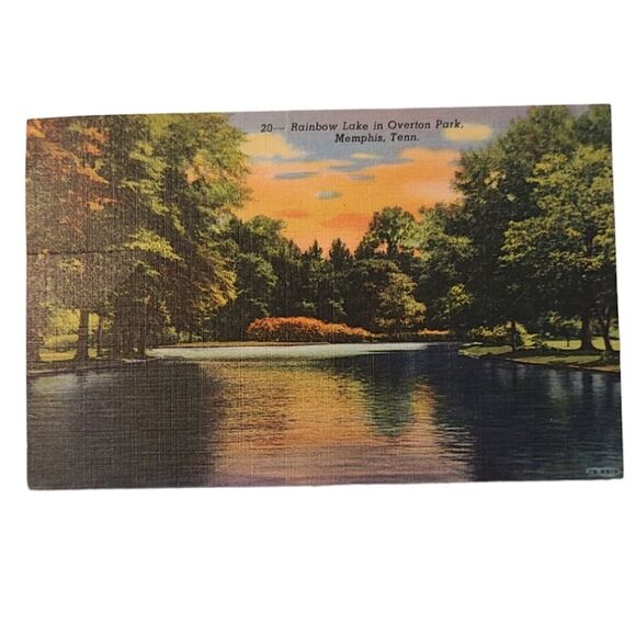 Antique Postcard of Memphis Rainbow Lake in Overton Park ca. Unknown - Picture 3 of 3